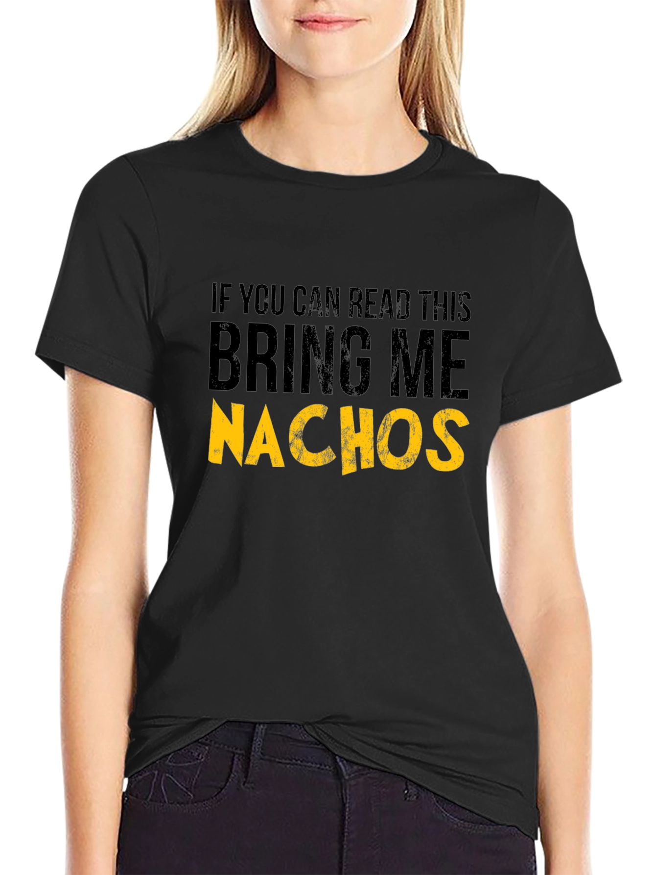 Bring Me Nachos Black T-Shirt - Funny Foodie Tee