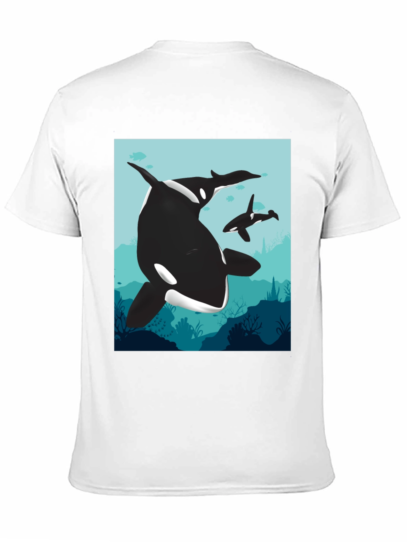 Orca Whale Graphic Tee - Black