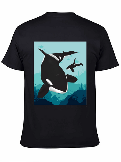 Orca Whale Graphic Tee - Black