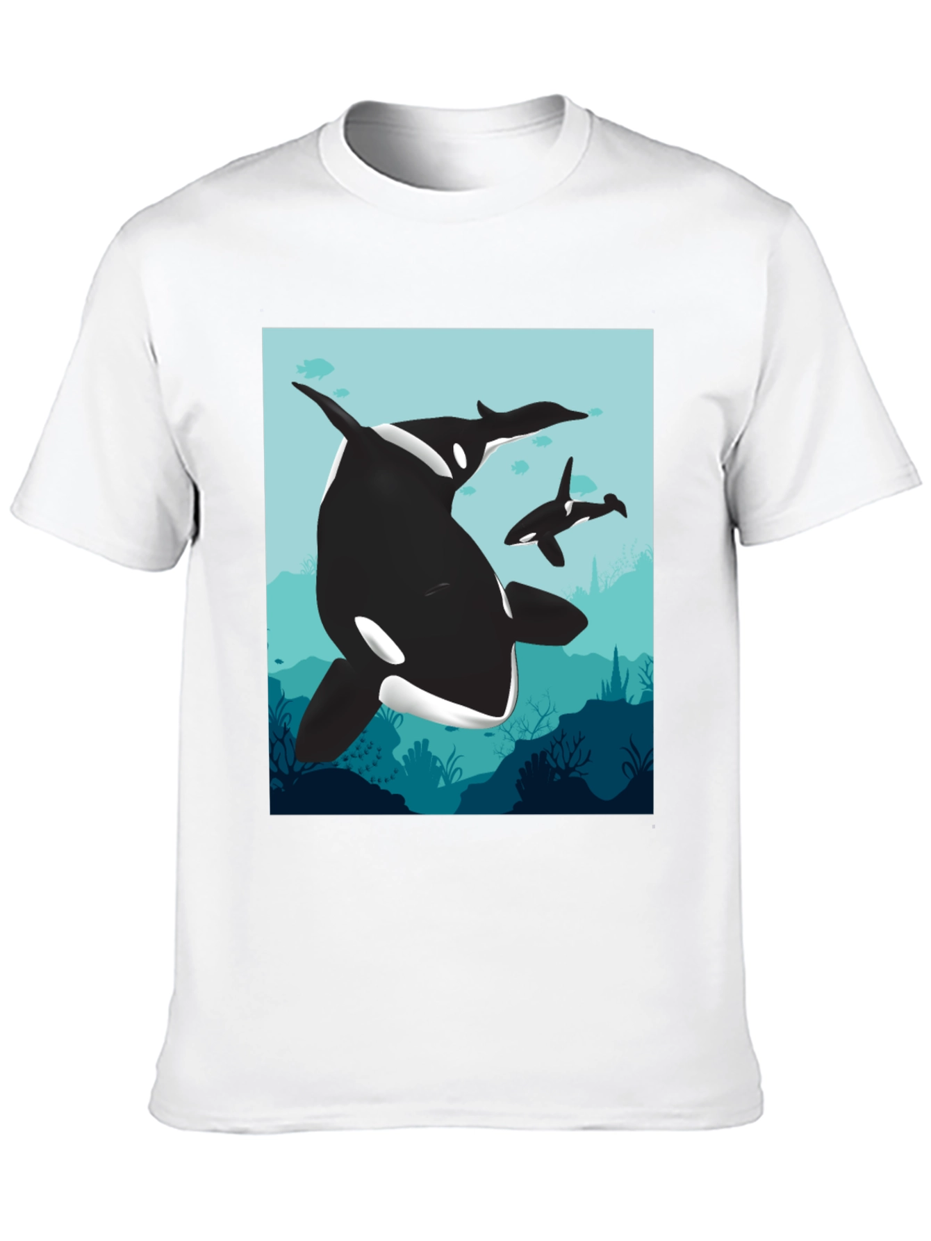 Orca Whale Graphic Tee - Black