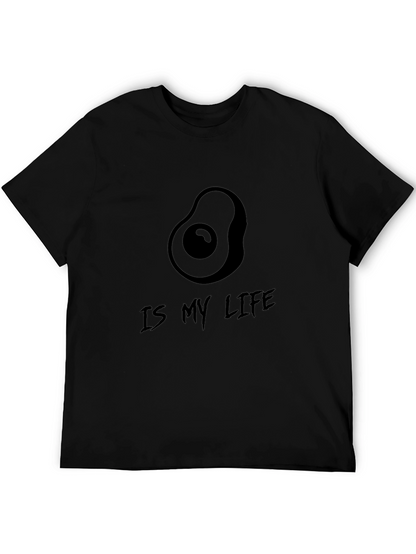 Avocado Is My Life Black T-Shirt