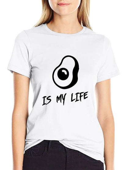Avocado Is My Life Black T-Shirt