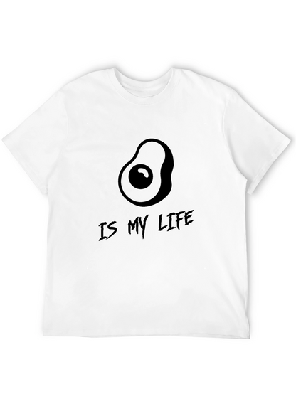 Avocado Is My Life Black T-Shirt