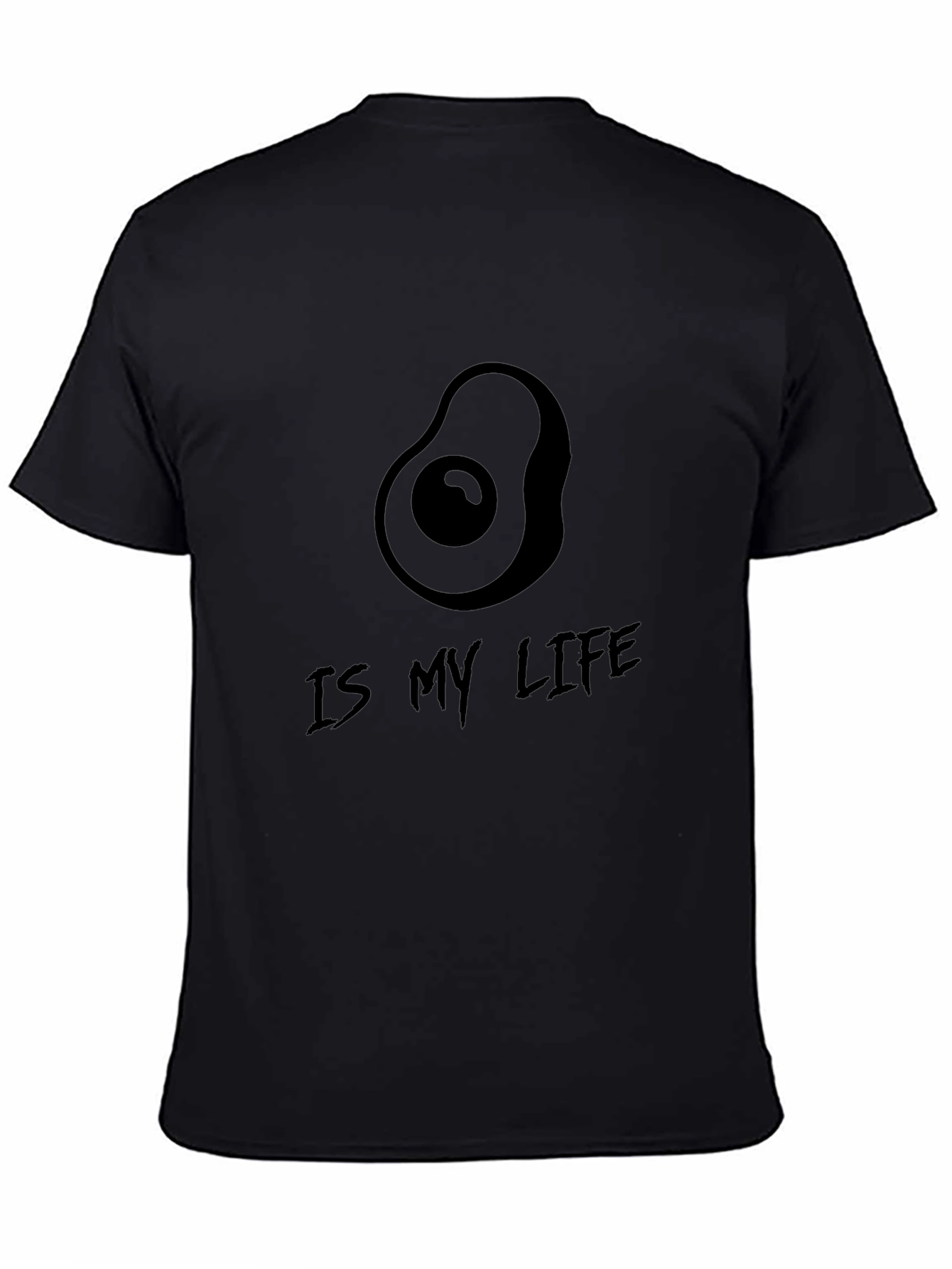 Avocado Is My Life Black T-Shirt