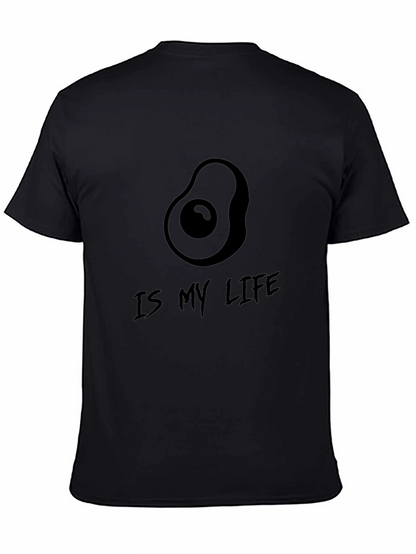 Avocado Is My Life Black T-Shirt