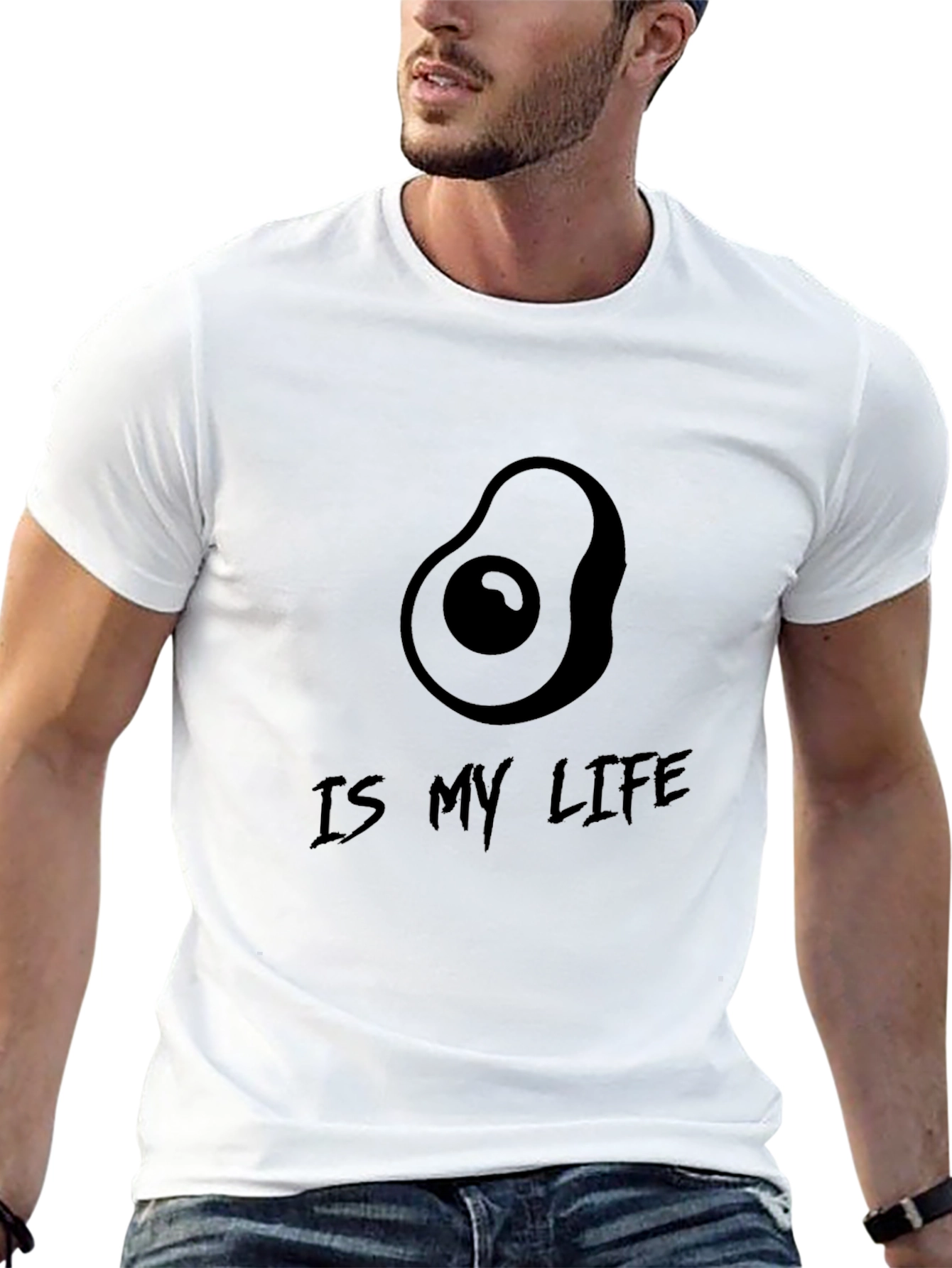 Avocado Is My Life Black T-Shirt