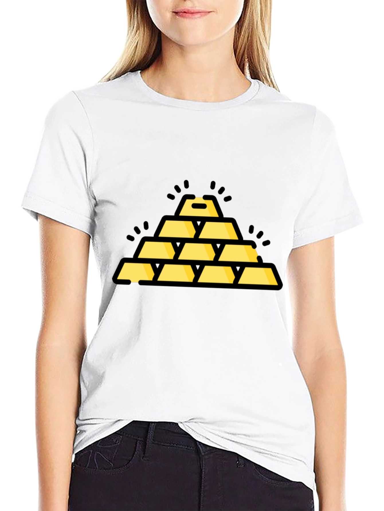 Gold Bar Stack Graphic Tee