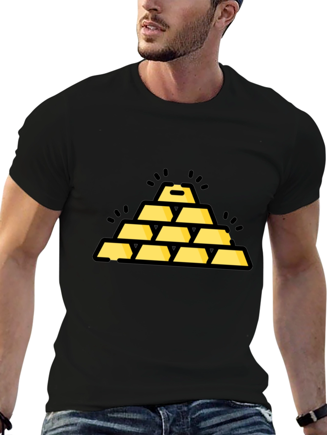 Gold Bar Stack Graphic Tee