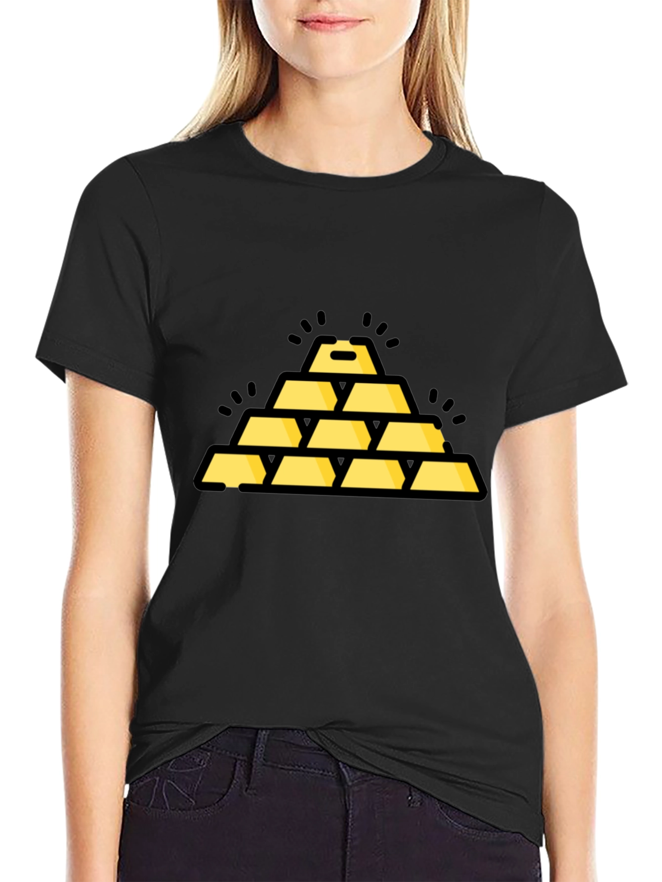 Gold Bar Stack Graphic Tee