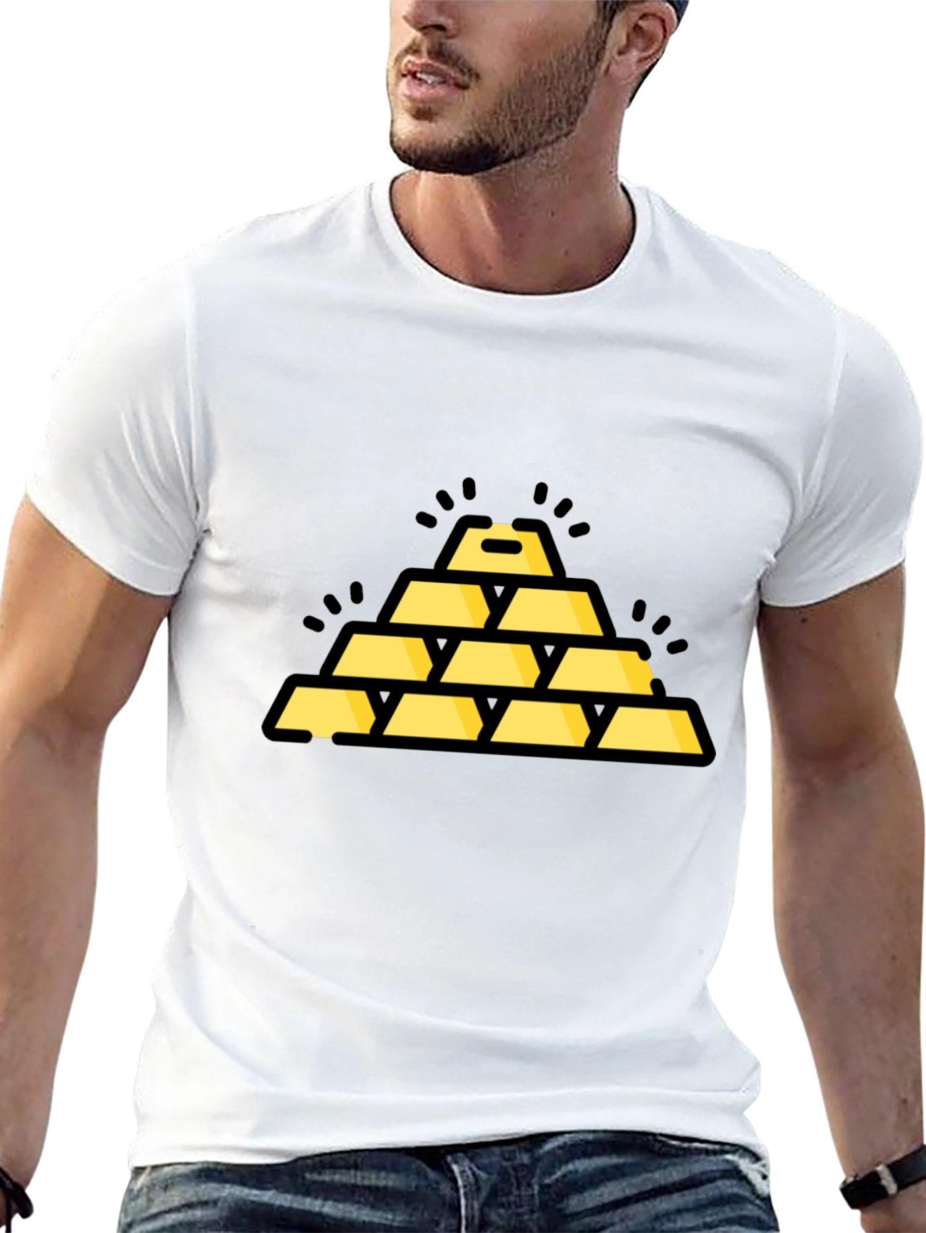 Gold Bar Stack Graphic Tee