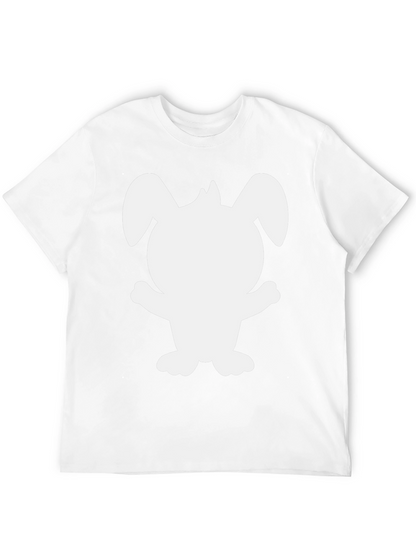 Cute Bunny Silhouette Black T-Shirt