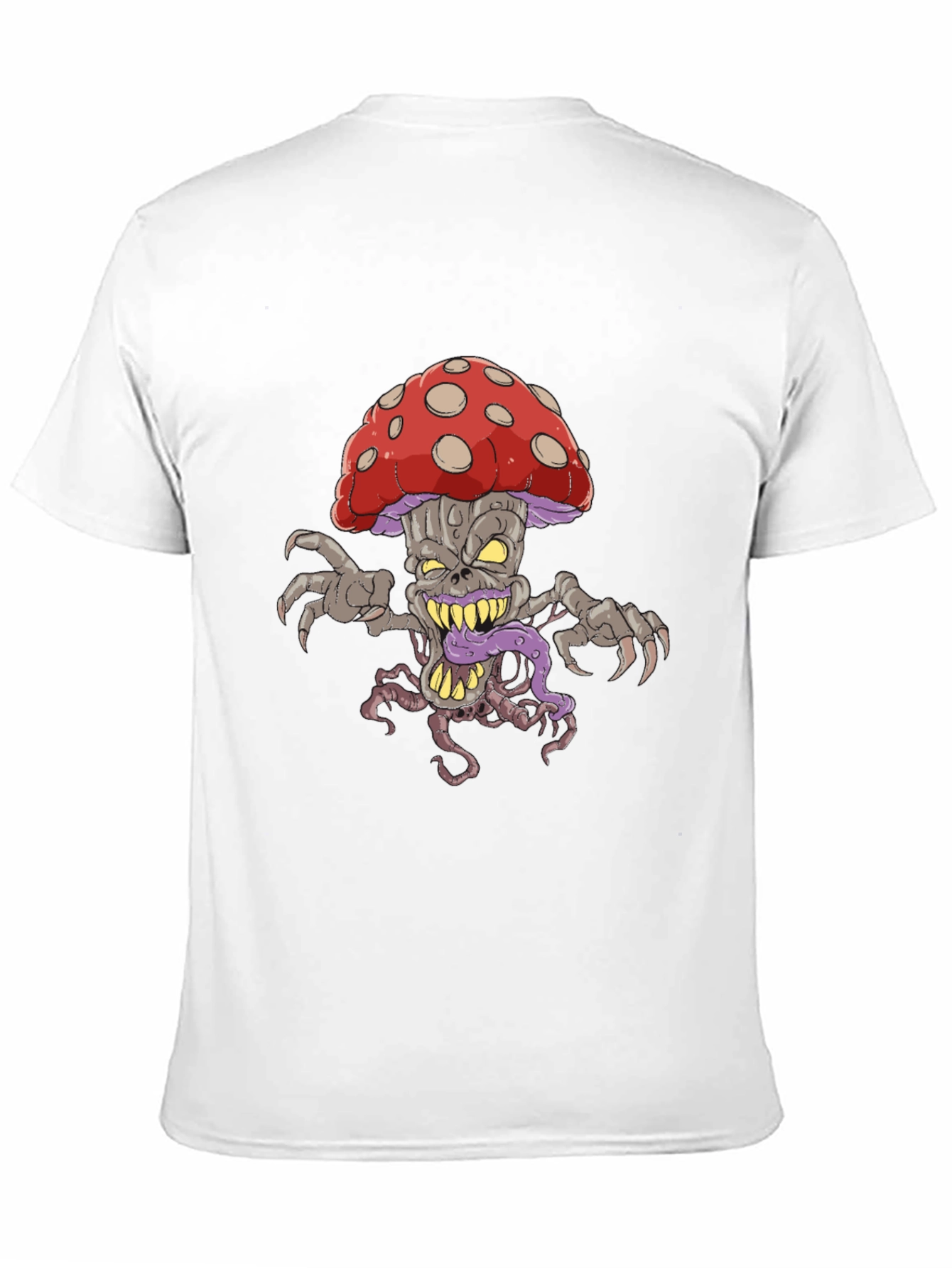 Creepy Mushroom Graphic Tee - Black