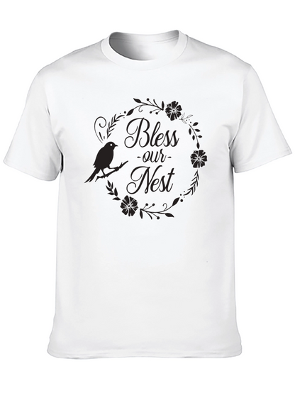 Bless Our Nest Graphic Tee - Black