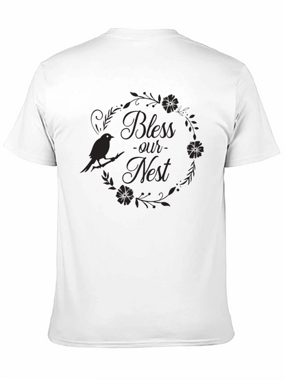 Bless Our Nest Graphic Tee - Black