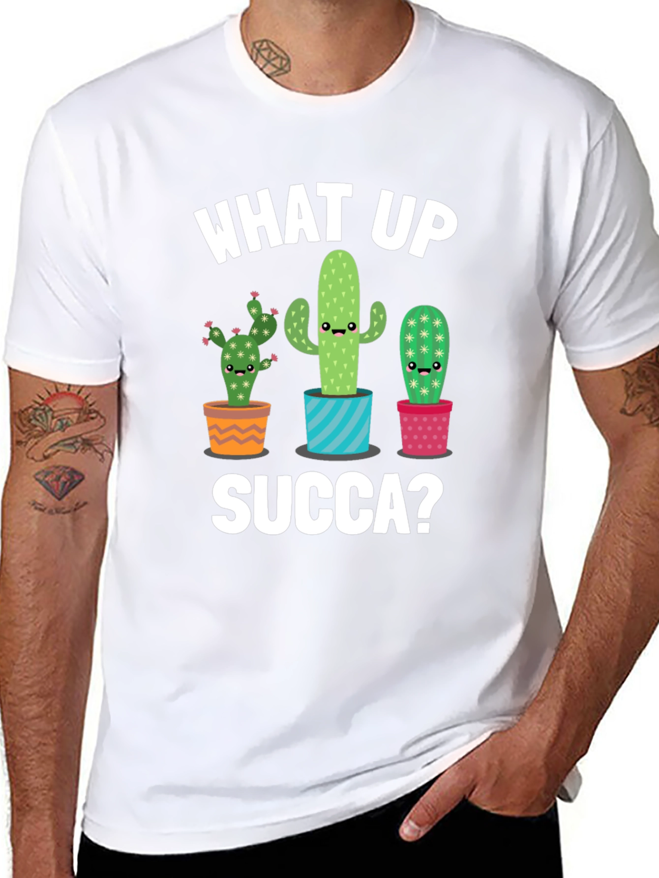 What Up Succa? Cactus Graphic Tee