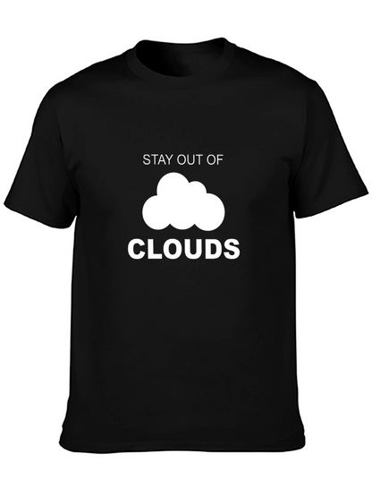 Stay Out of Clouds Graphic Tee - Black