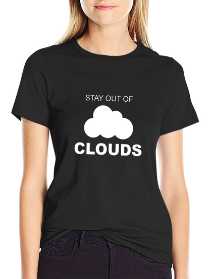 Stay Out of Clouds Graphic Tee - Black