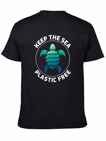 Keep The Sea Plastic Free Turtle Graphic Tee