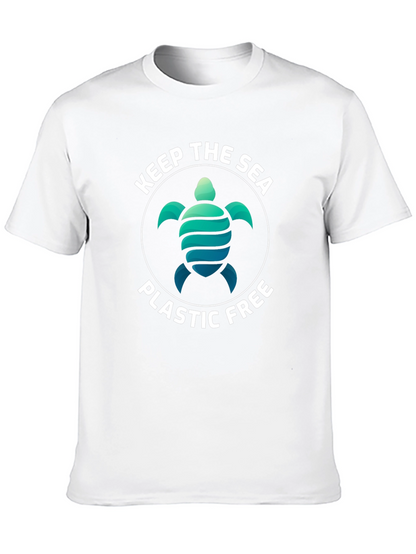 Keep The Sea Plastic Free Turtle Graphic Tee