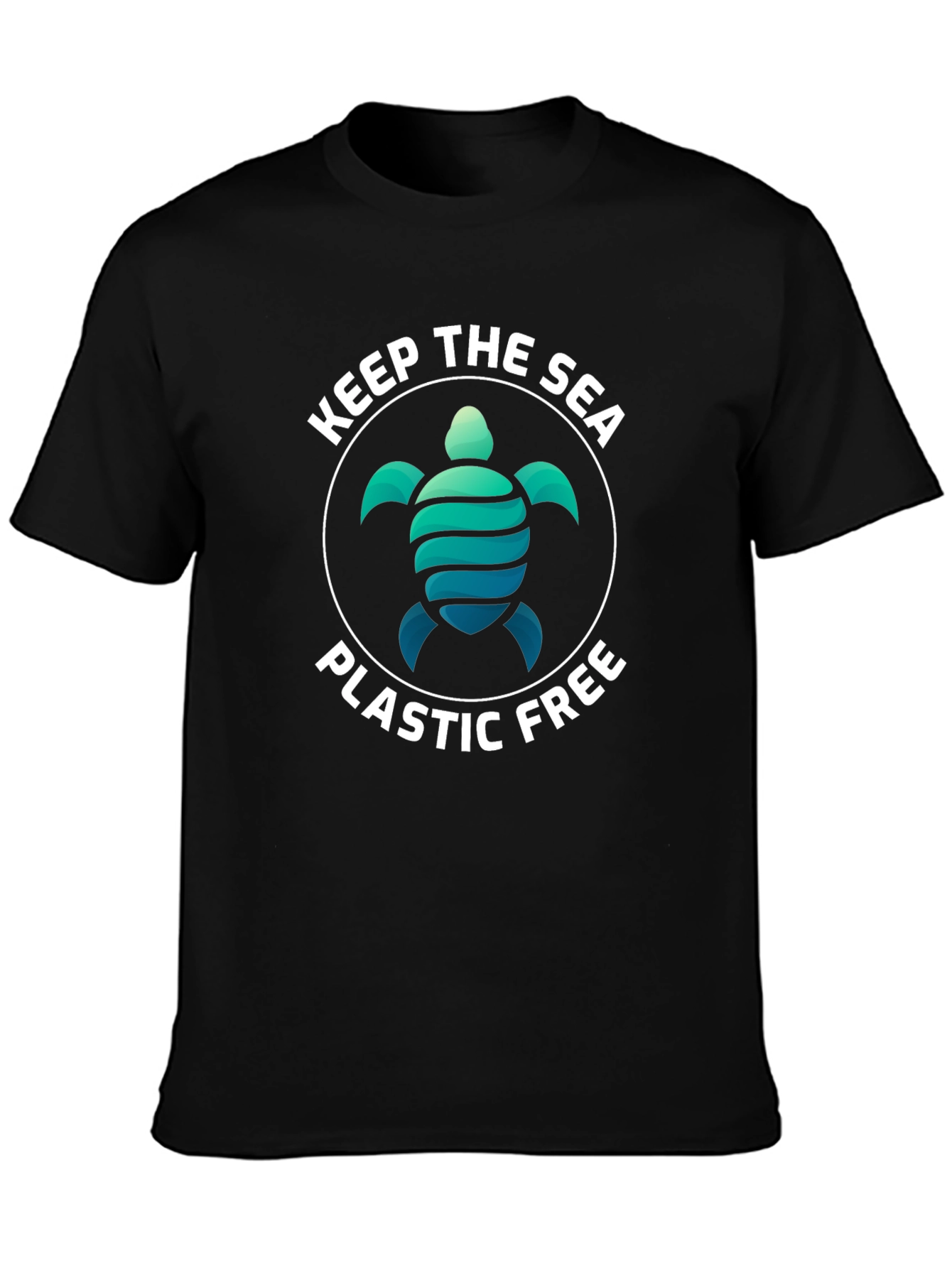 Keep The Sea Plastic Free Turtle Graphic Tee