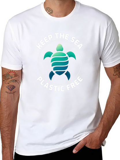 Keep The Sea Plastic Free Turtle Graphic Tee