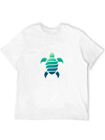 Keep The Sea Plastic Free Turtle Graphic Tee