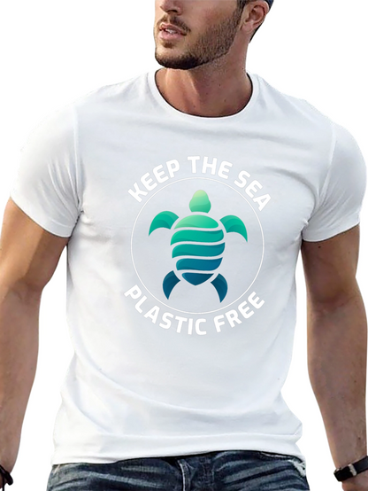 Keep The Sea Plastic Free Turtle Graphic Tee