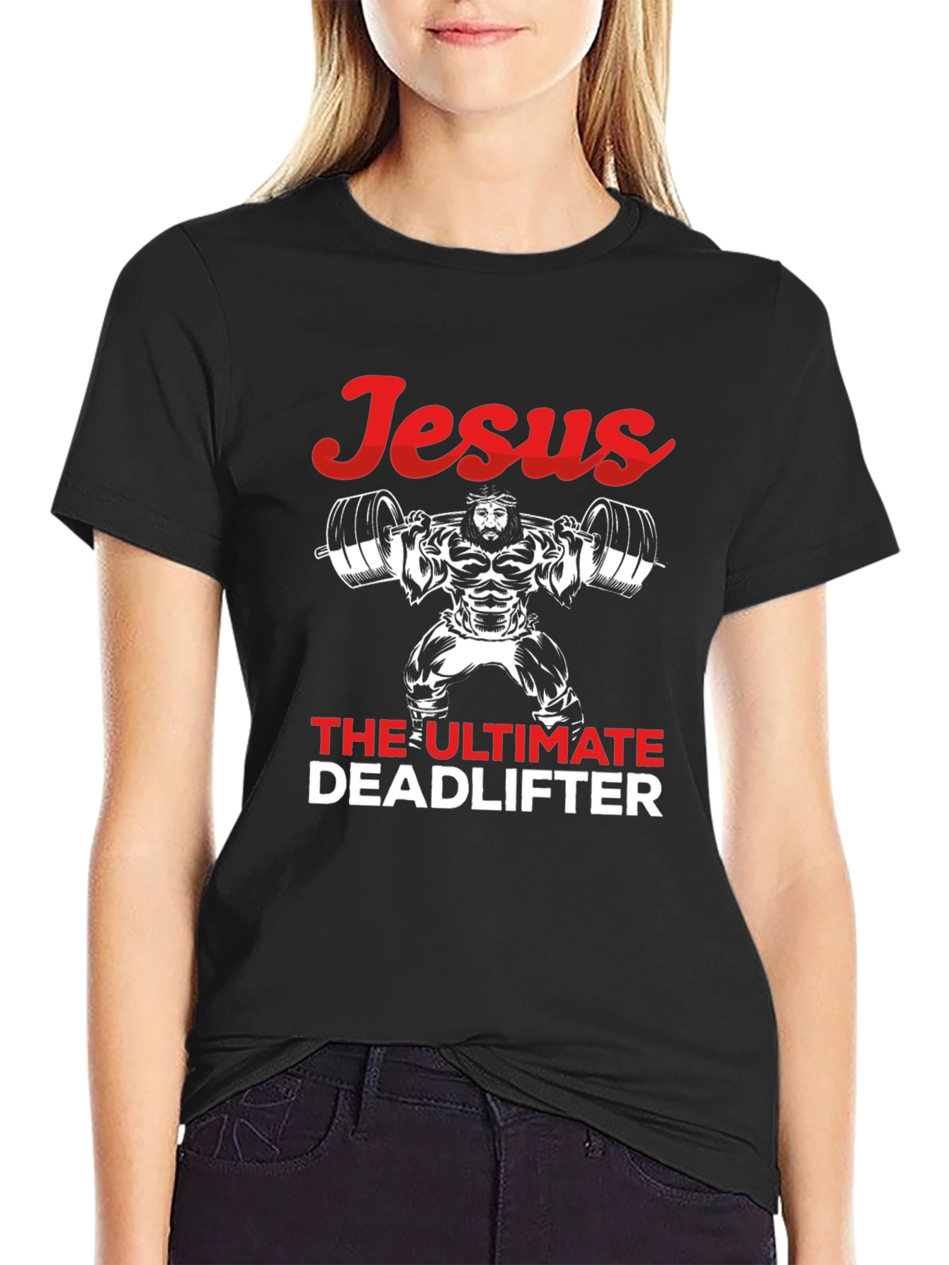 Jesus The Ultimate Deadlifter Graphic Tee