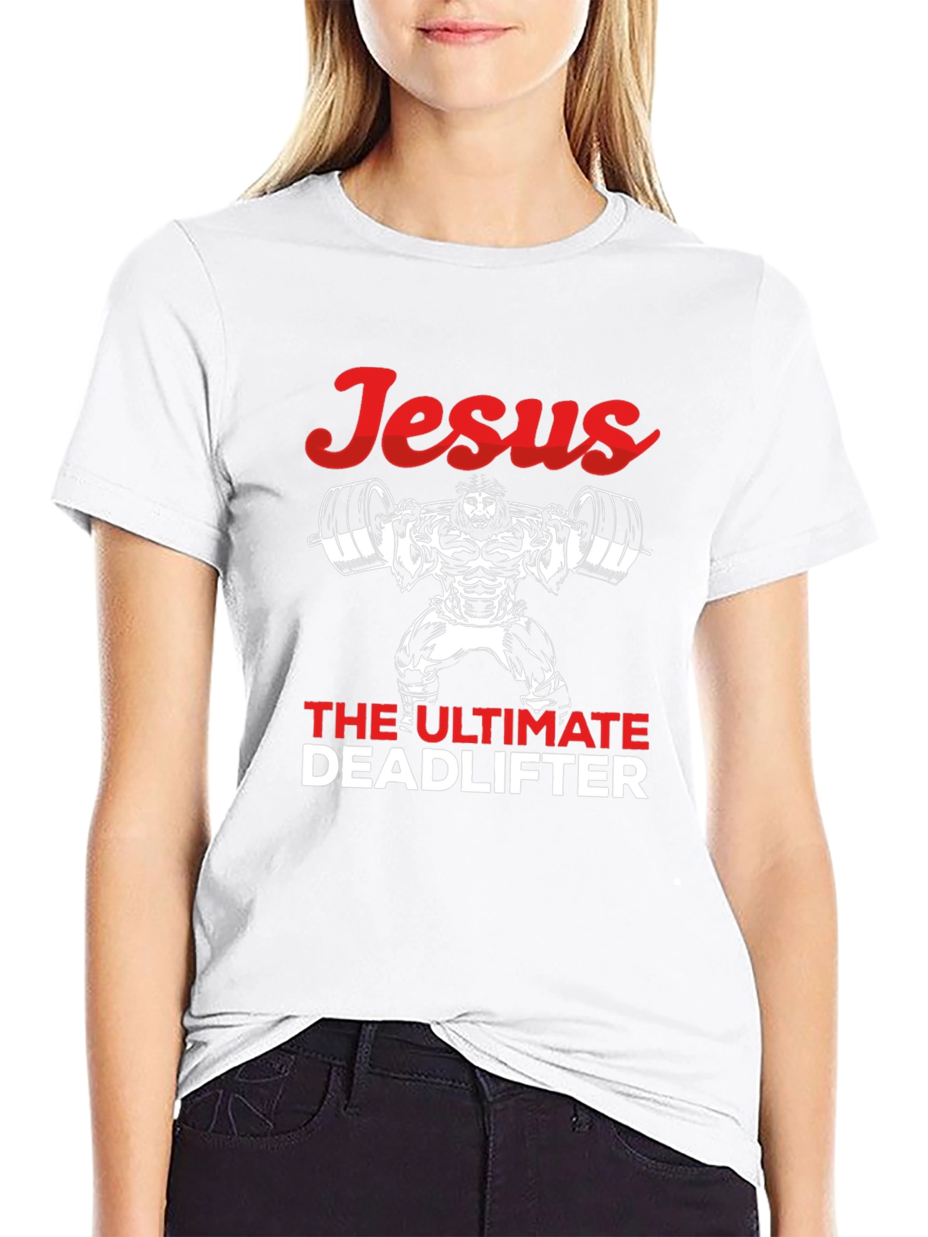 Jesus The Ultimate Deadlifter Graphic Tee