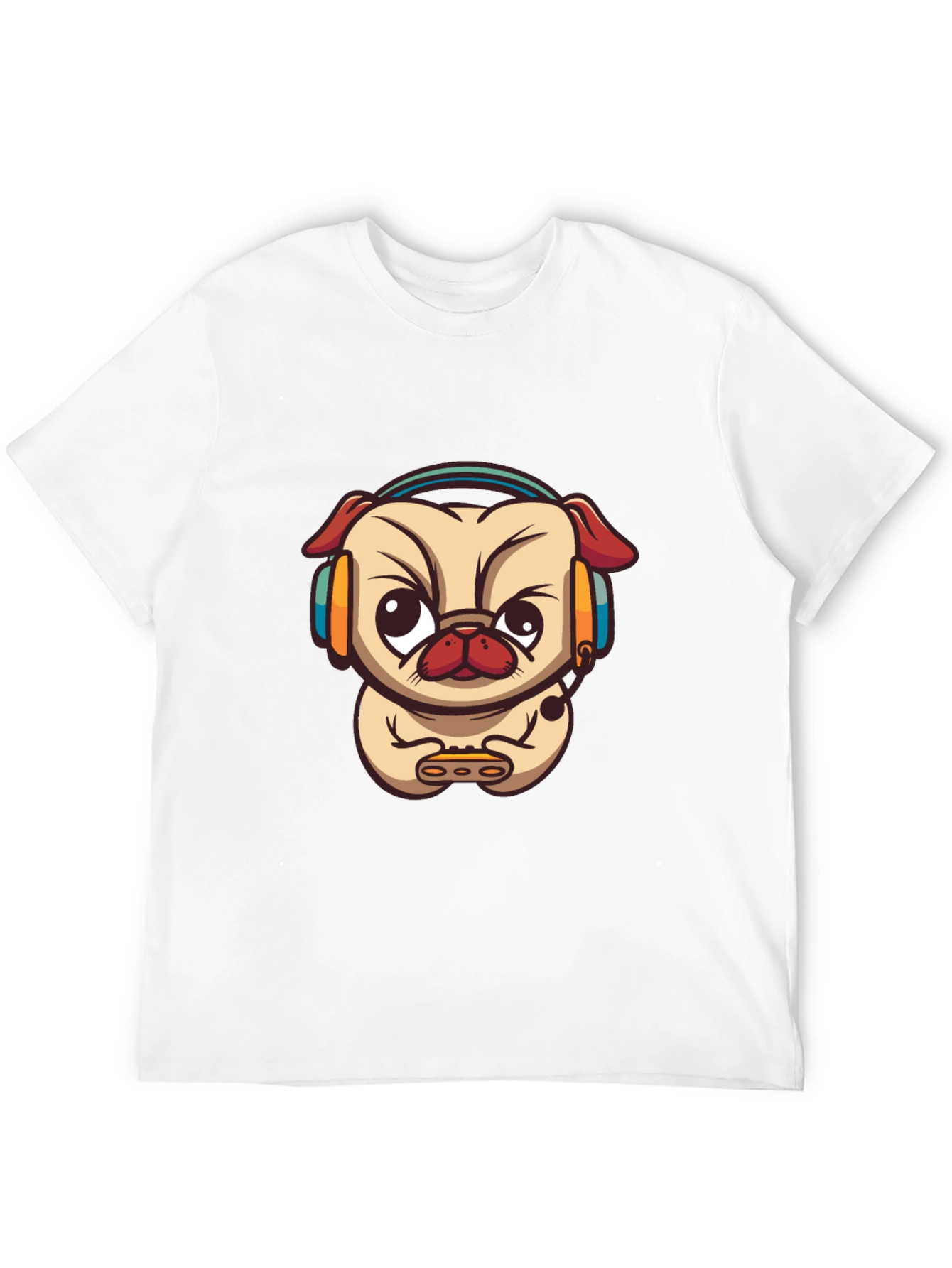 Gamer Pug Black T-Shirt