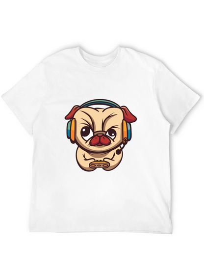 Gamer Pug Black T-Shirt