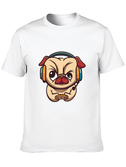Gamer Pug Black T-Shirt