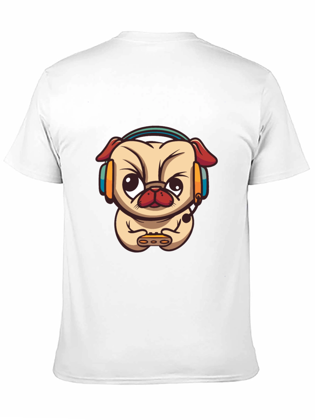 Gamer Pug Black T-Shirt