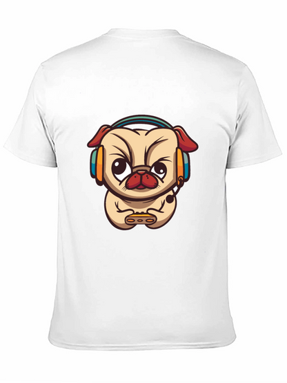 Gamer Pug Black T-Shirt