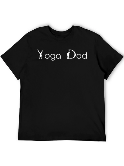 Yoga Dad Tee - Black Cotton Graphic T-Shirt