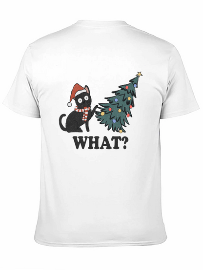 Christmas Cat T-Shirt - What? Holiday Tee