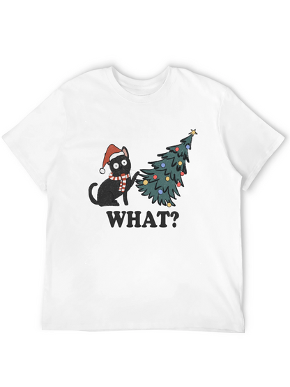 Christmas Cat T-Shirt - What? Holiday Tee