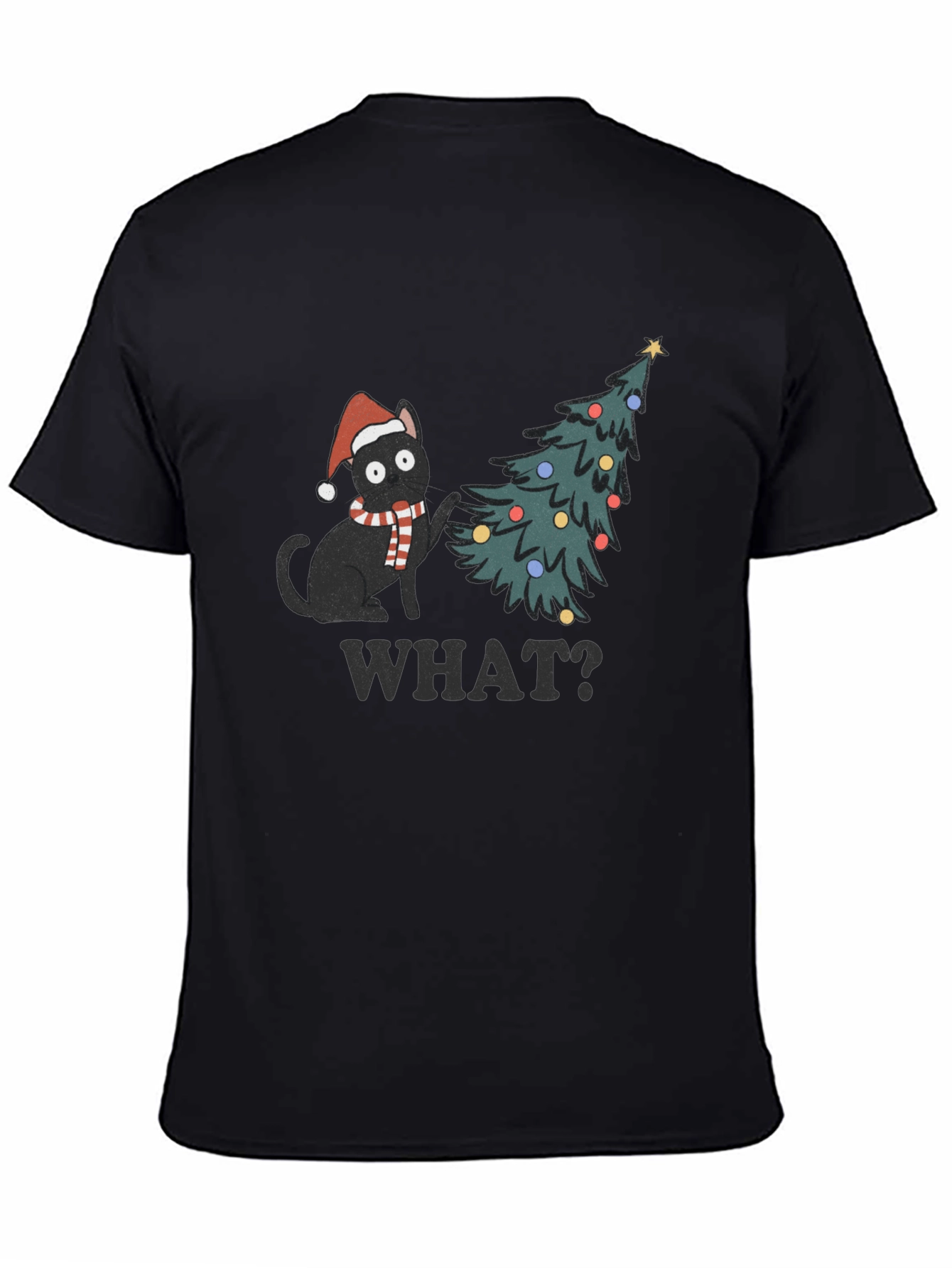 Christmas Cat T-Shirt - What? Holiday Tee