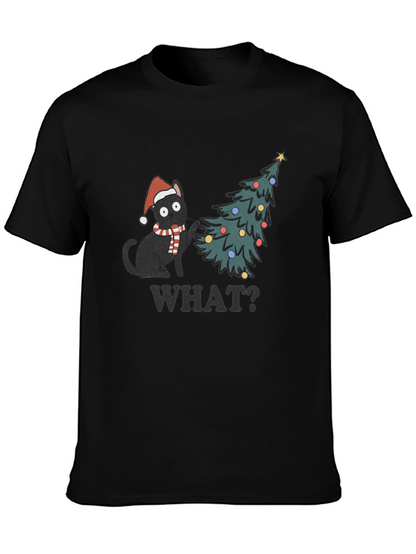 Christmas Cat T-Shirt - What? Holiday Tee