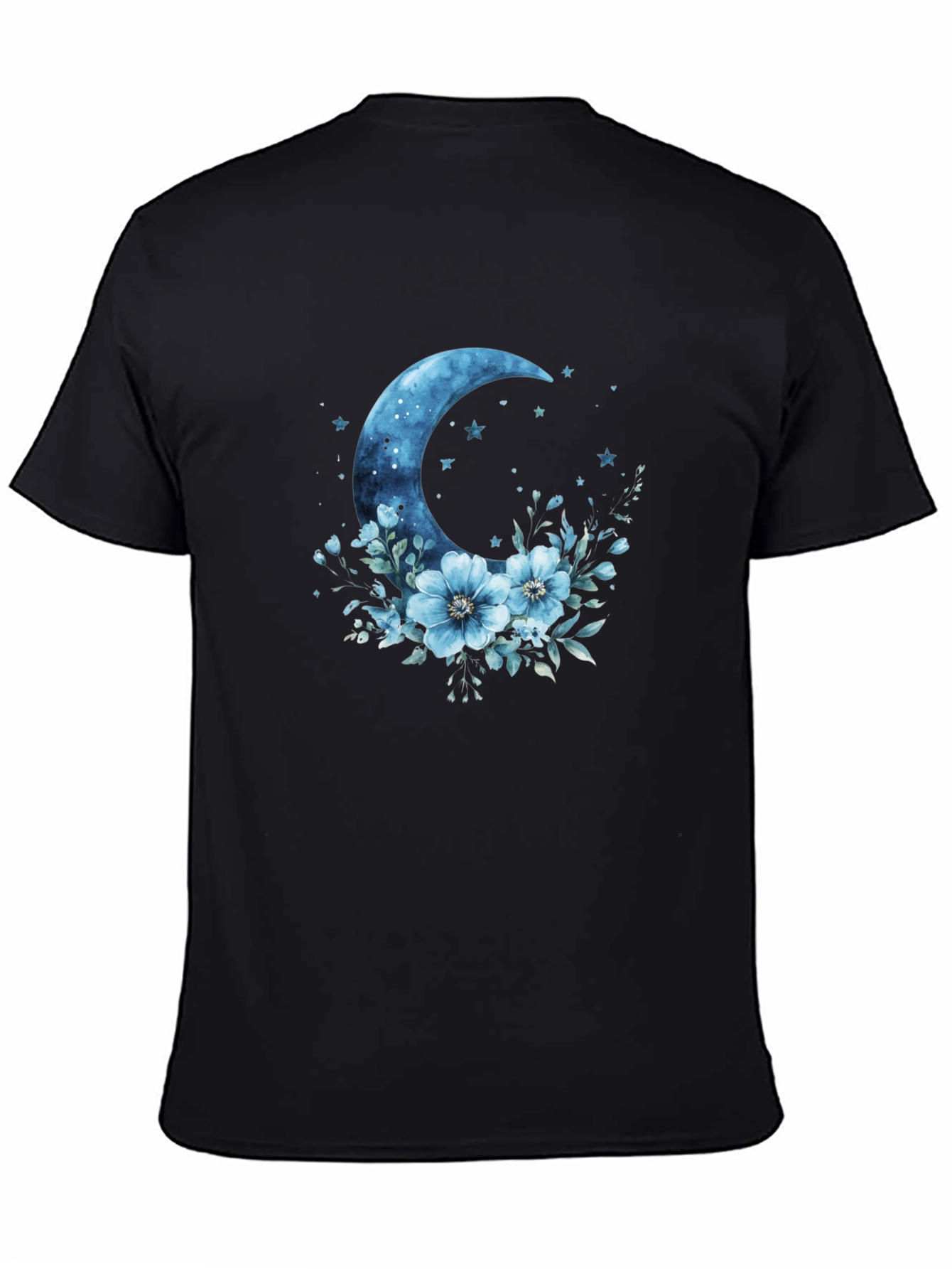 Celestial Moon Floral Graphic T-Shirt