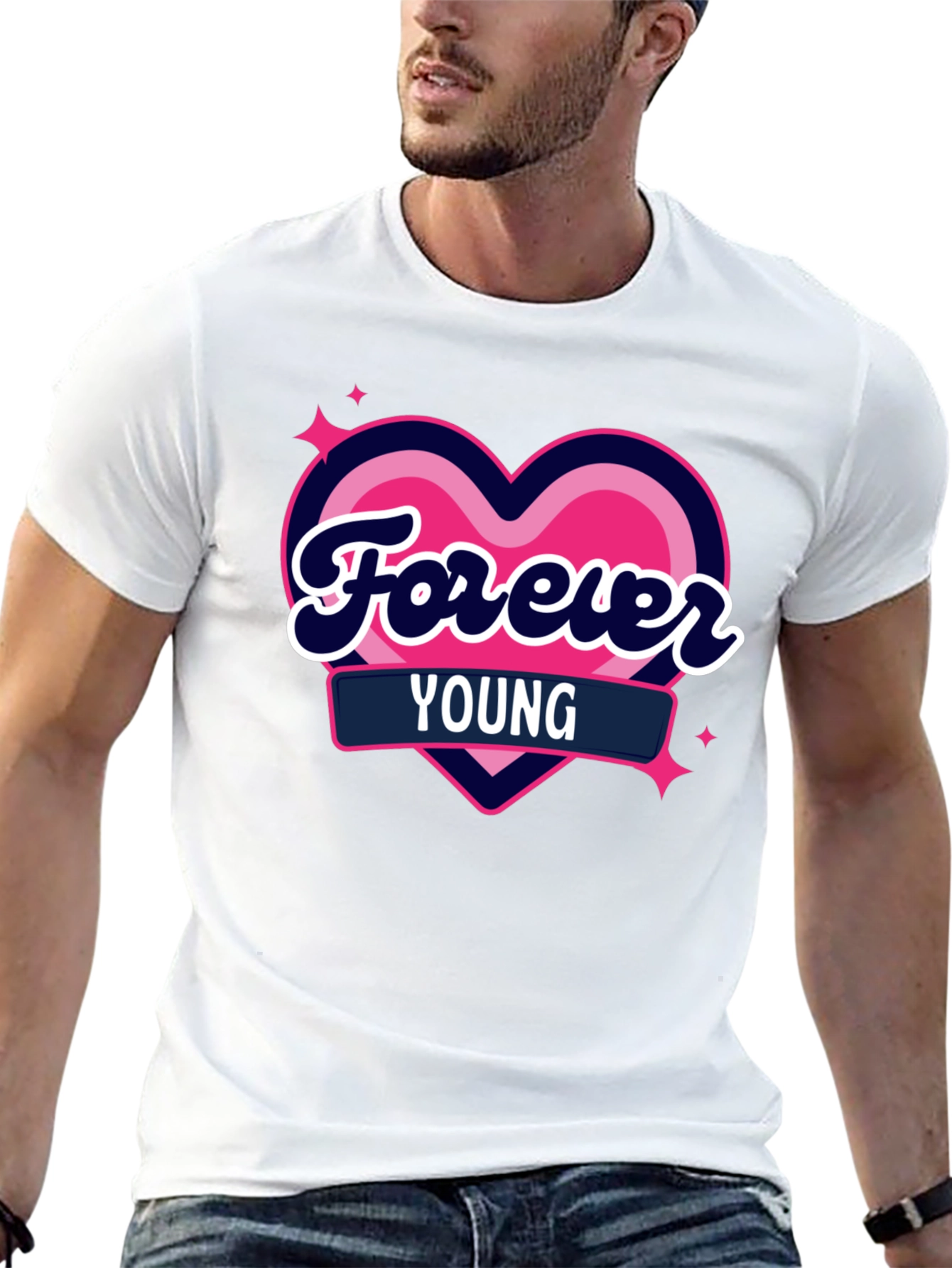 Forever Young Heart Graphic Tee