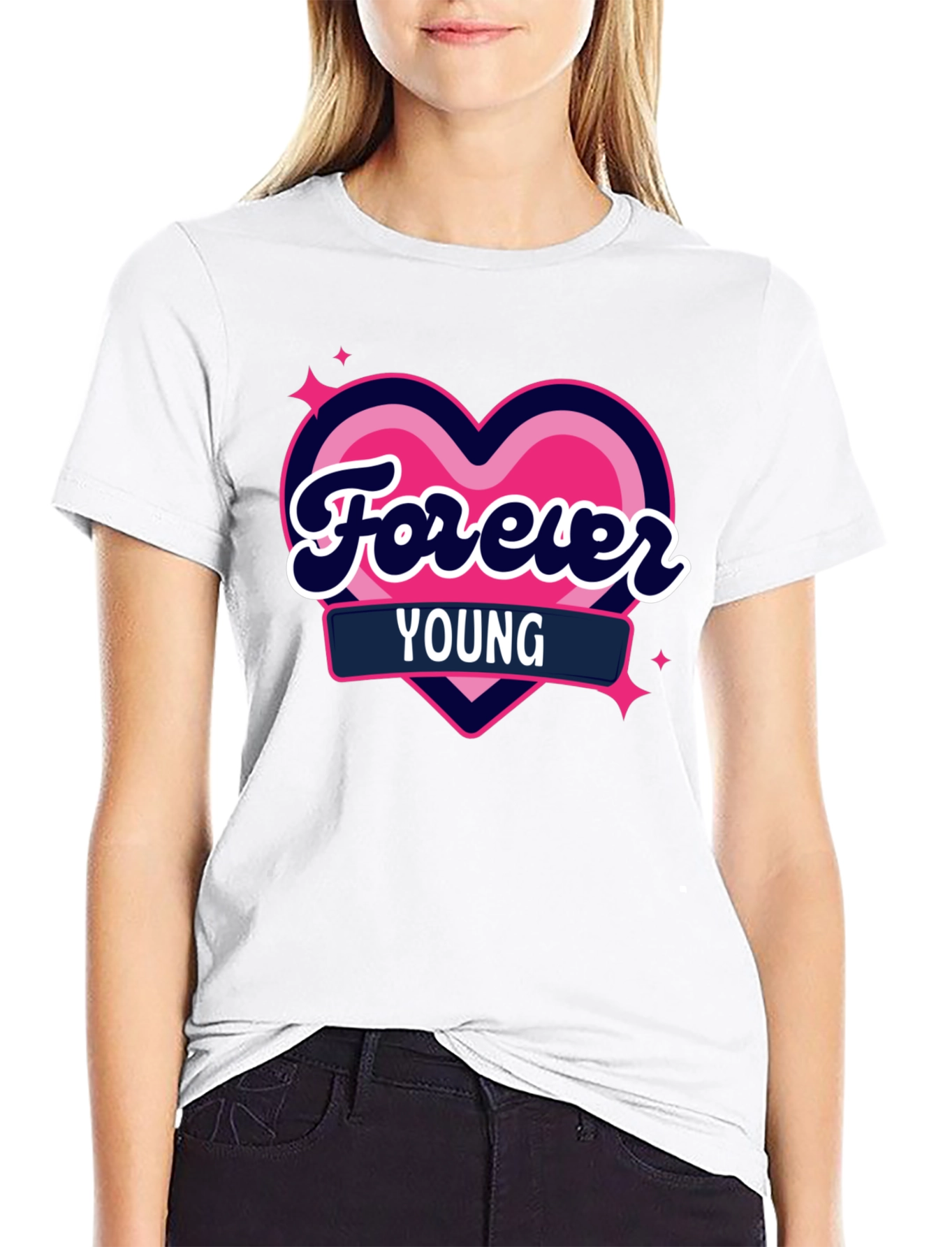Forever Young Heart Graphic Tee