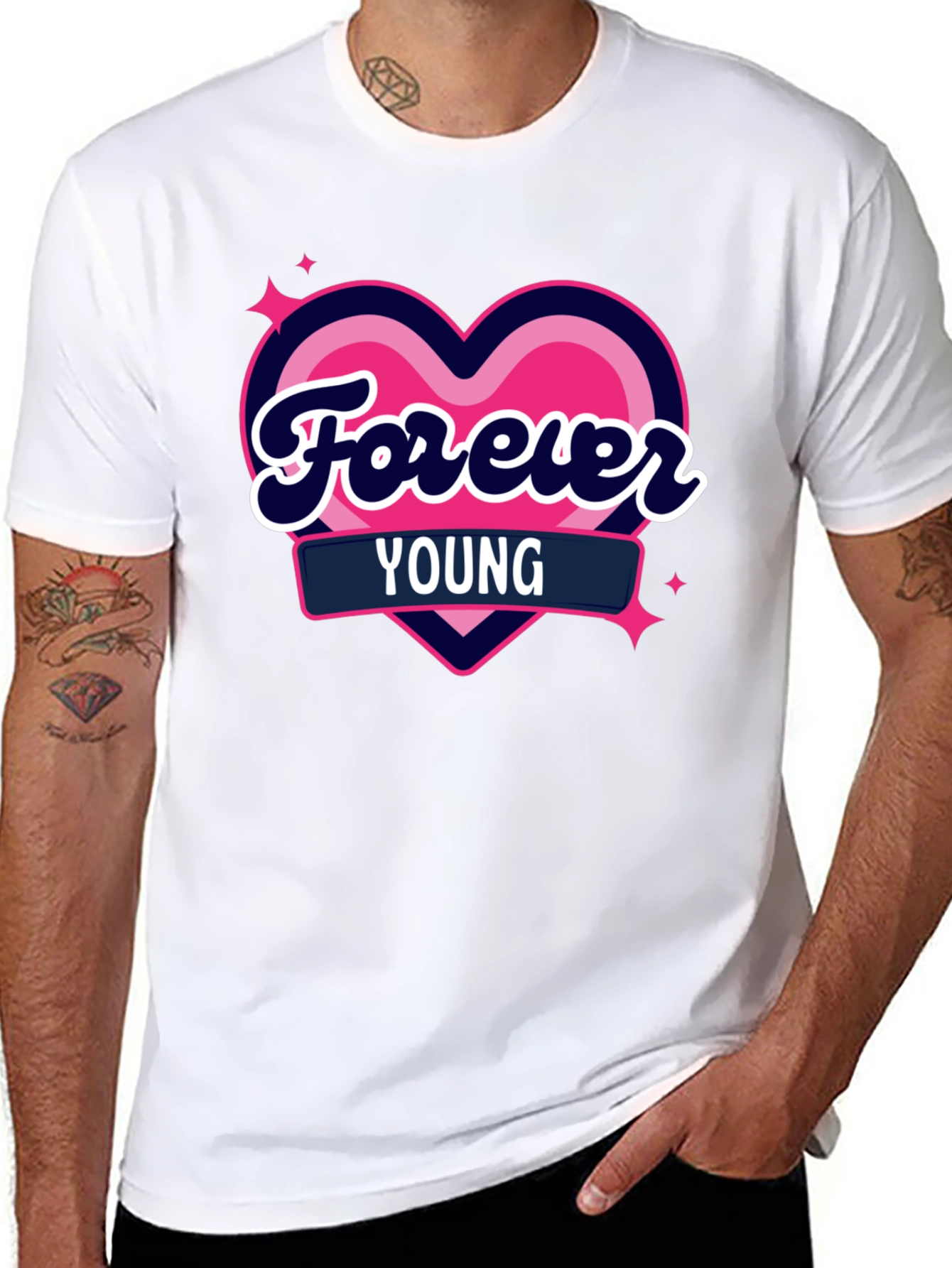 Forever Young Heart Graphic Tee