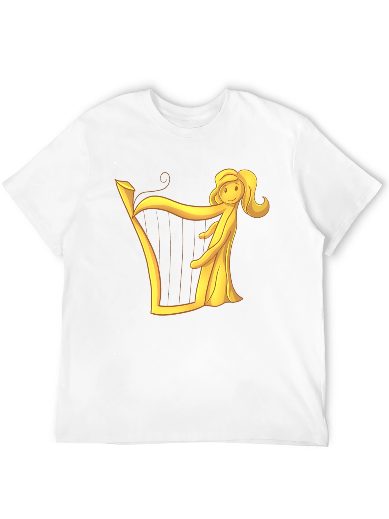 Harp Woman Graphic Black T-Shirt