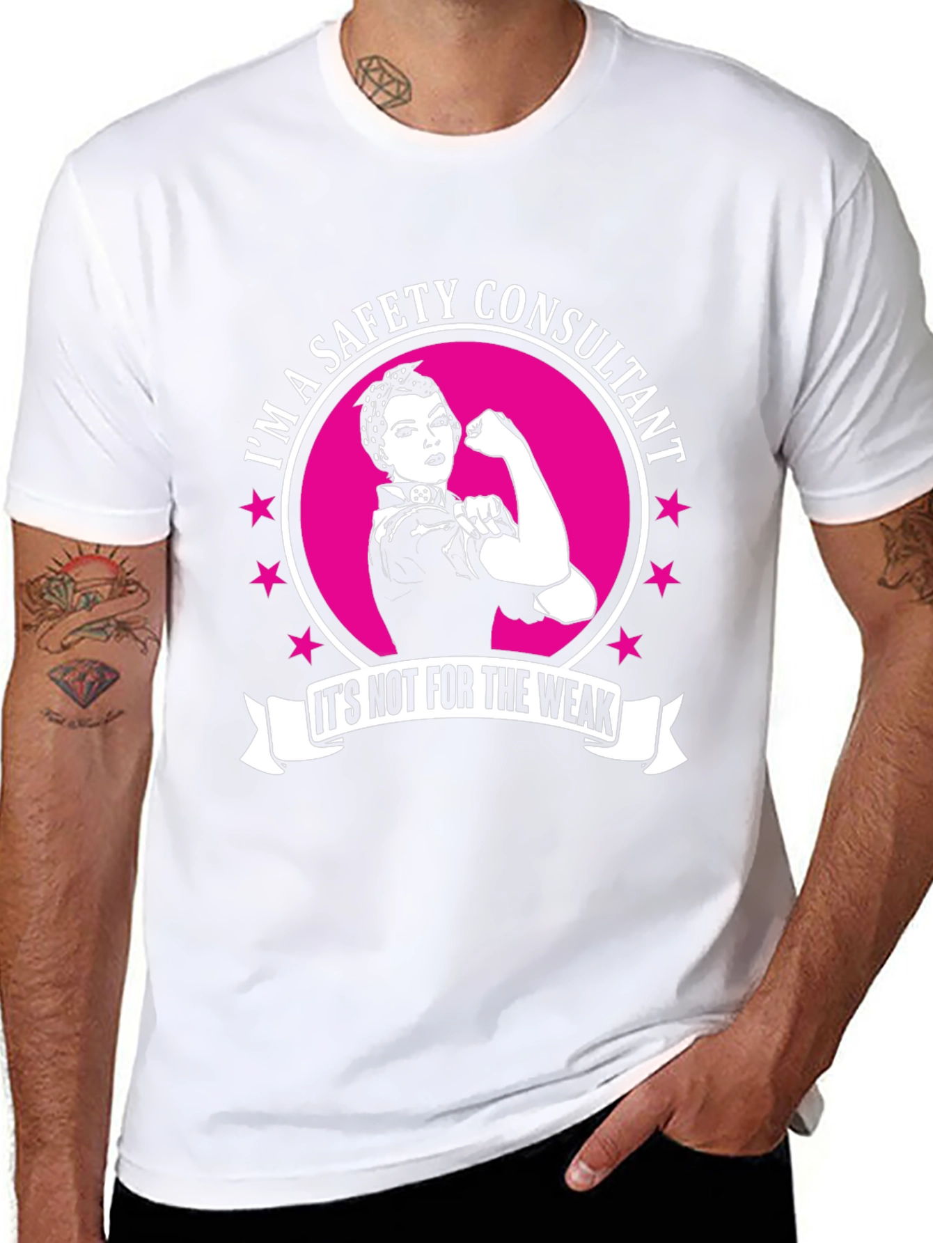 Safety Consultant T-Shirt - Strong Woman Graphic
