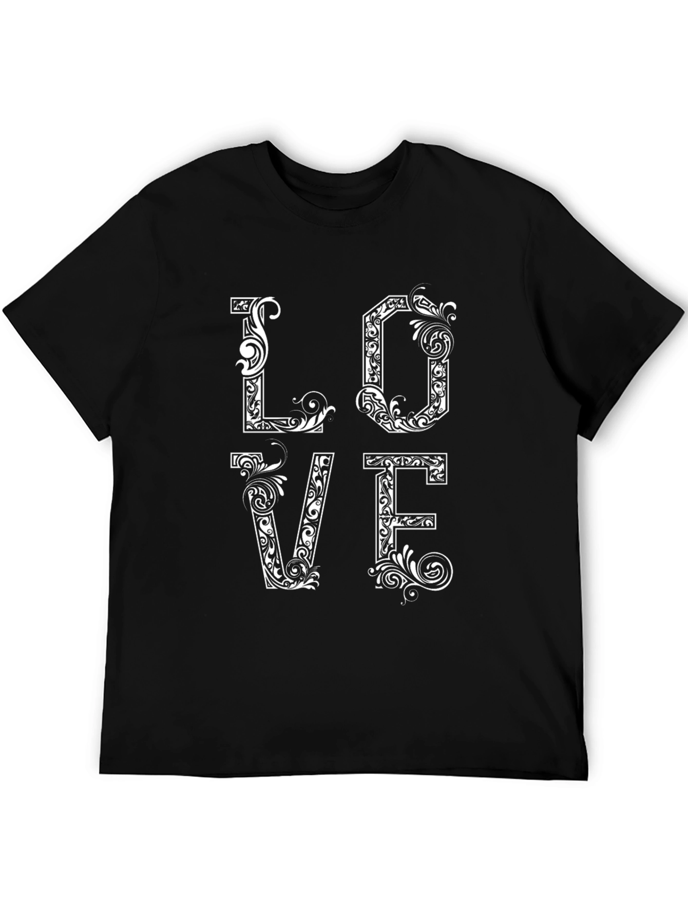 Love Graphic Print T-Shirt - Black