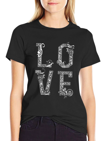 Love Graphic Print T-Shirt - Black