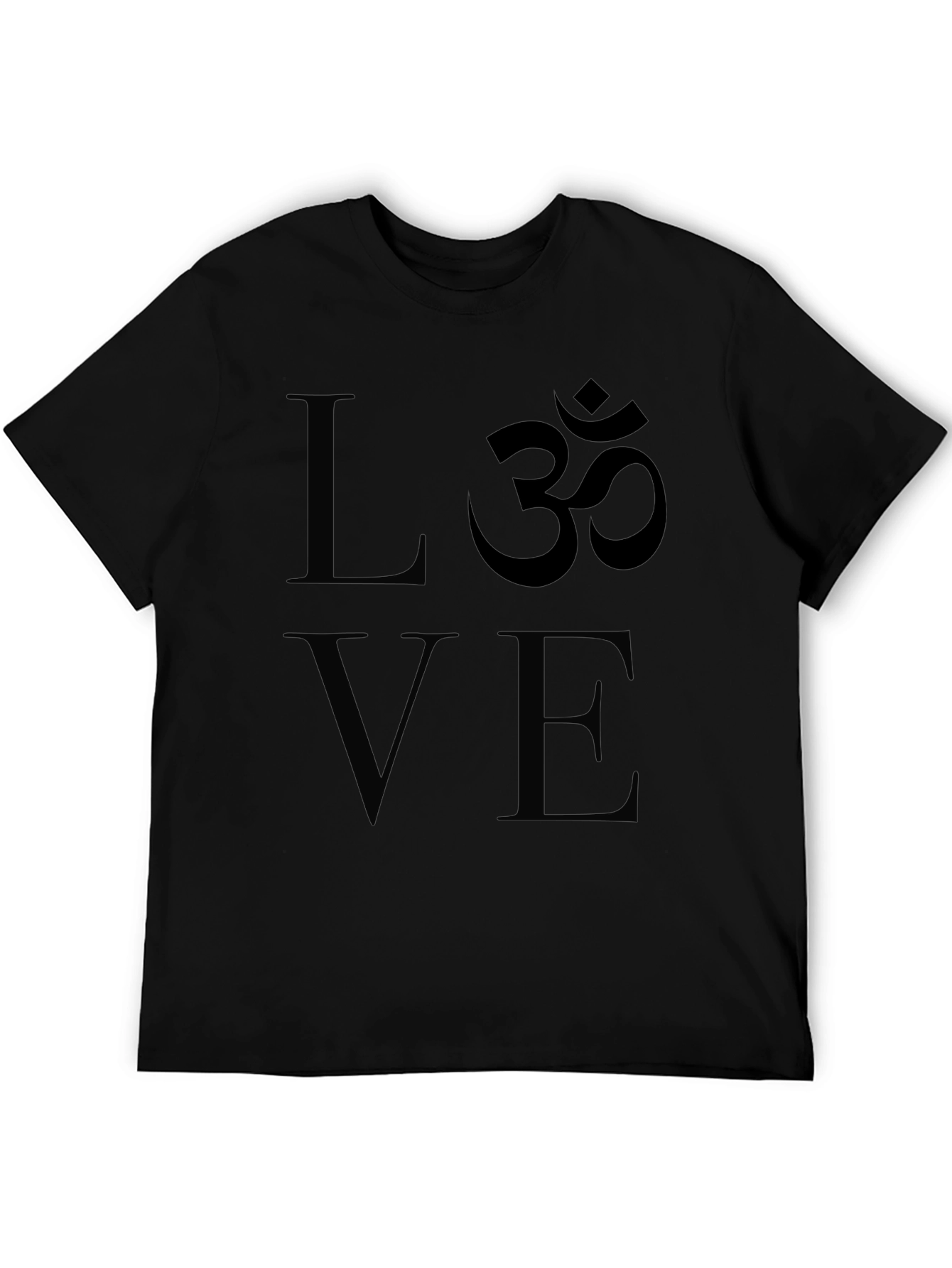 Love & Om Graphic Black T-Shirt