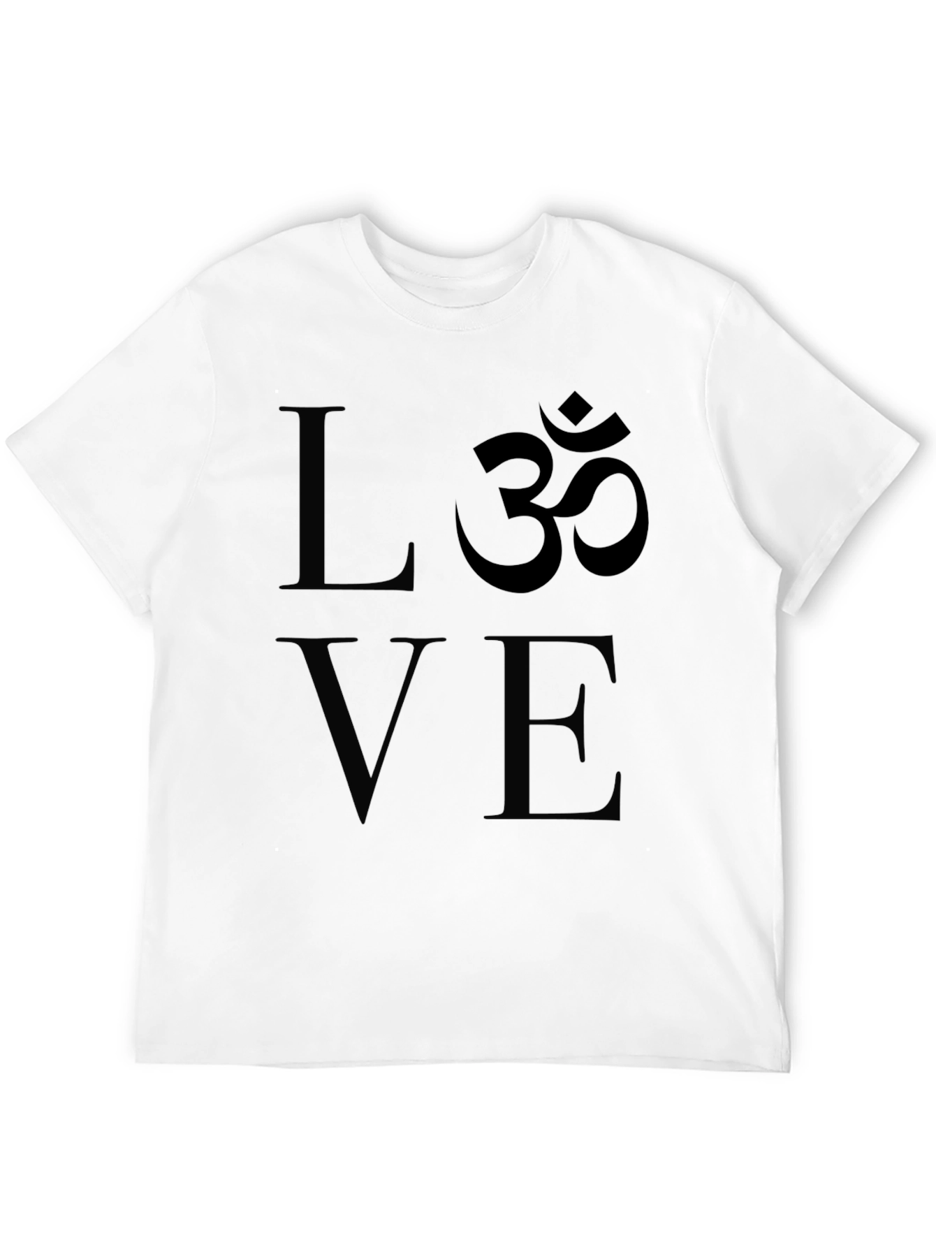 Love & Om Graphic Black T-Shirt