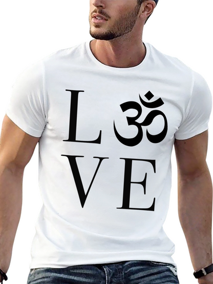 Love & Om Graphic Black T-Shirt